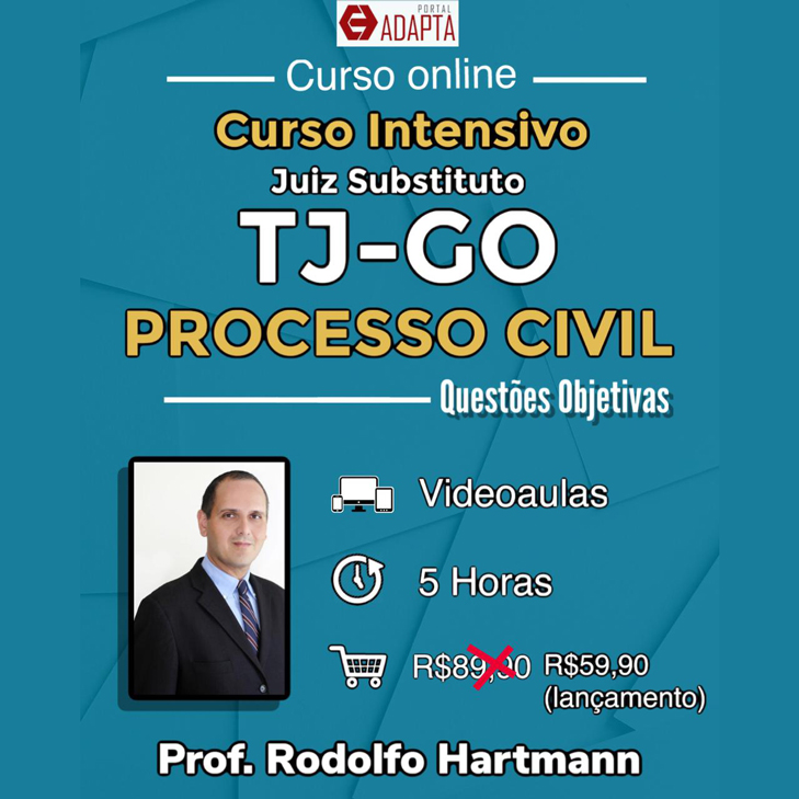 Curso de PROCESSO CIVIL para prova da MAGISTRATURA DO TJGO - Questões objetivas